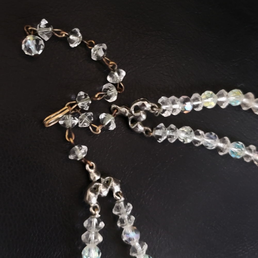 Vintage Double Strand Aurora Borealis Choker - image 4